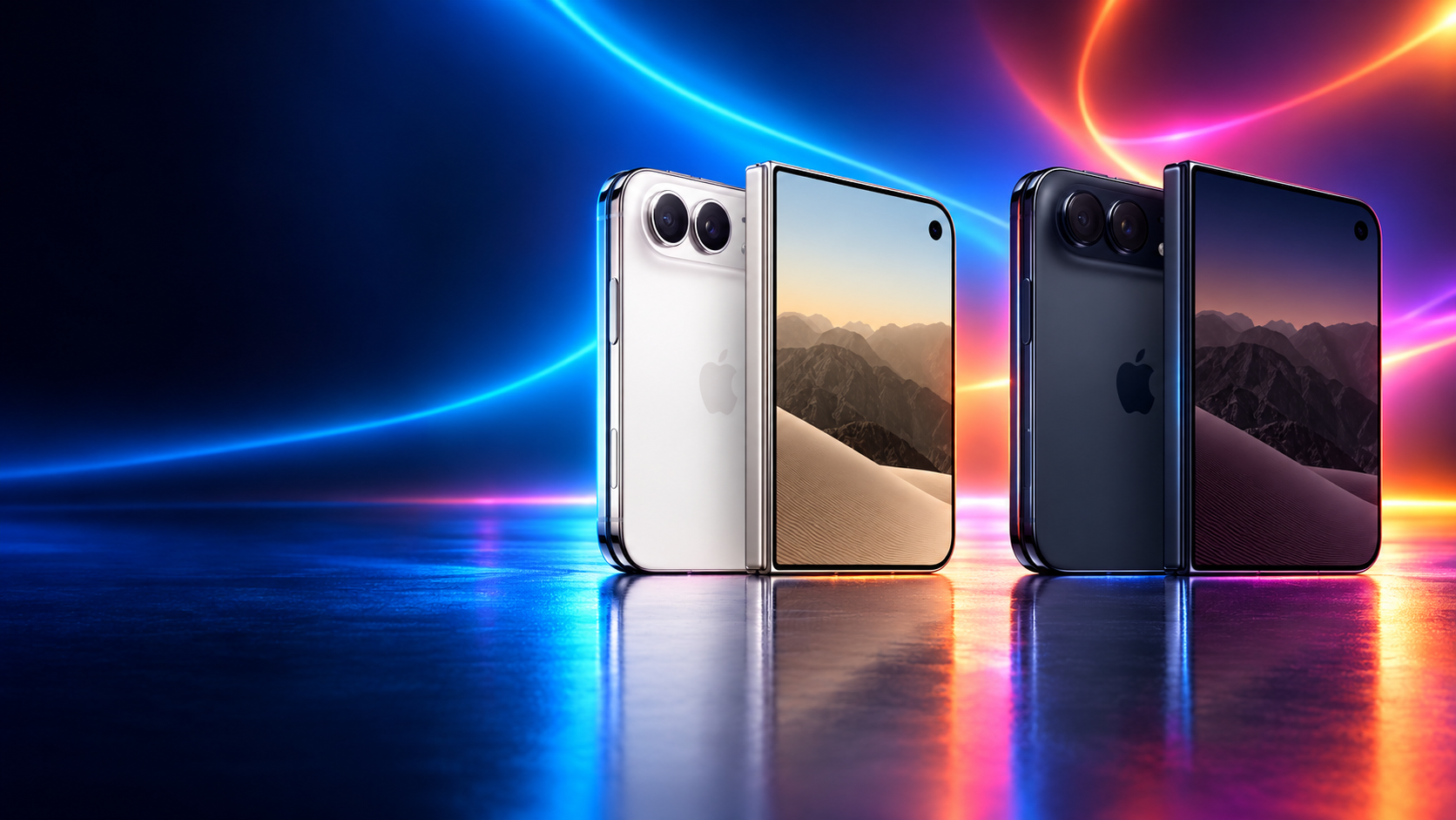 Conceito visual colorido do iPhone 18 Duo